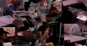 Buying frenzy at Tower Records, Dublin yesterday